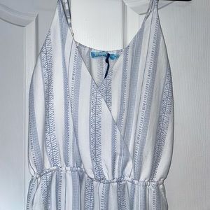 White & Blue Jumpsuit